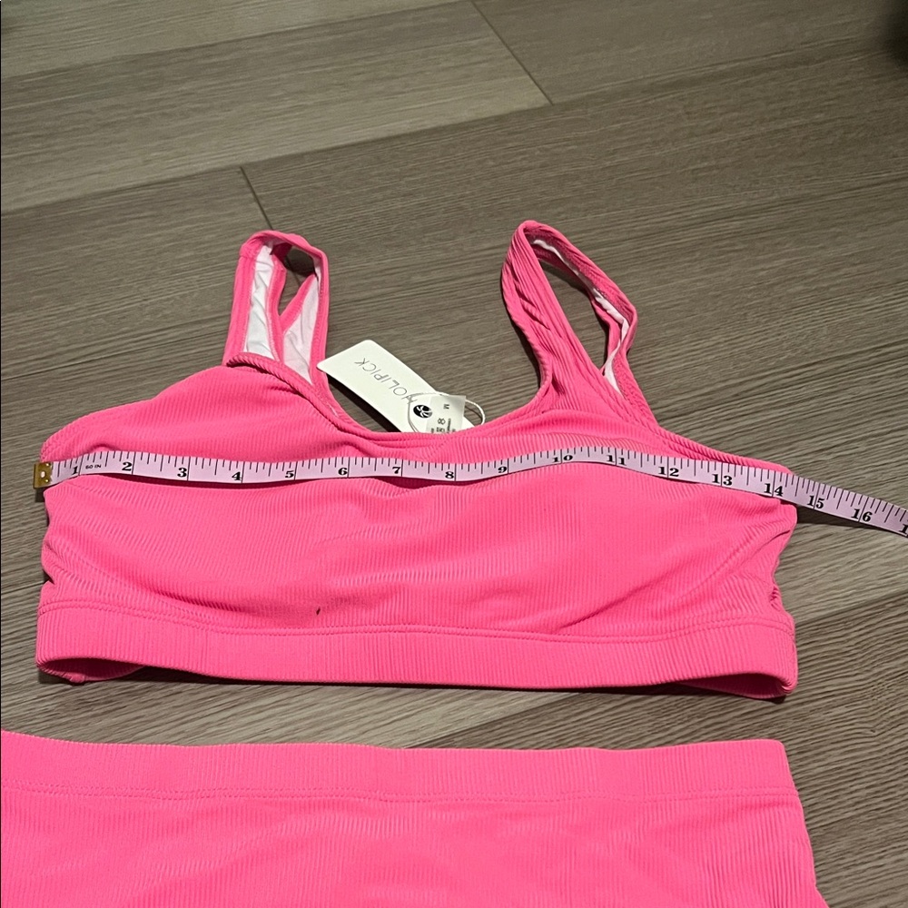 Pink Ribbed Bikini Set - Picture 4 of 7